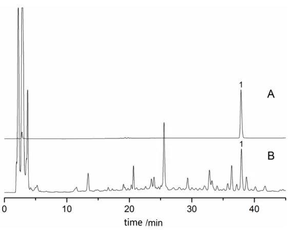 Figure 3. HPLC chromatogram of Shengmaxinside I content from Rhizoma Cimicifugae.